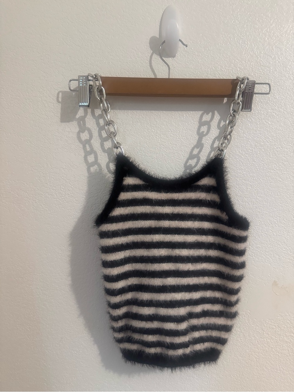 The Ragged Priest Fuzzy Striped Tank with Chain Straps